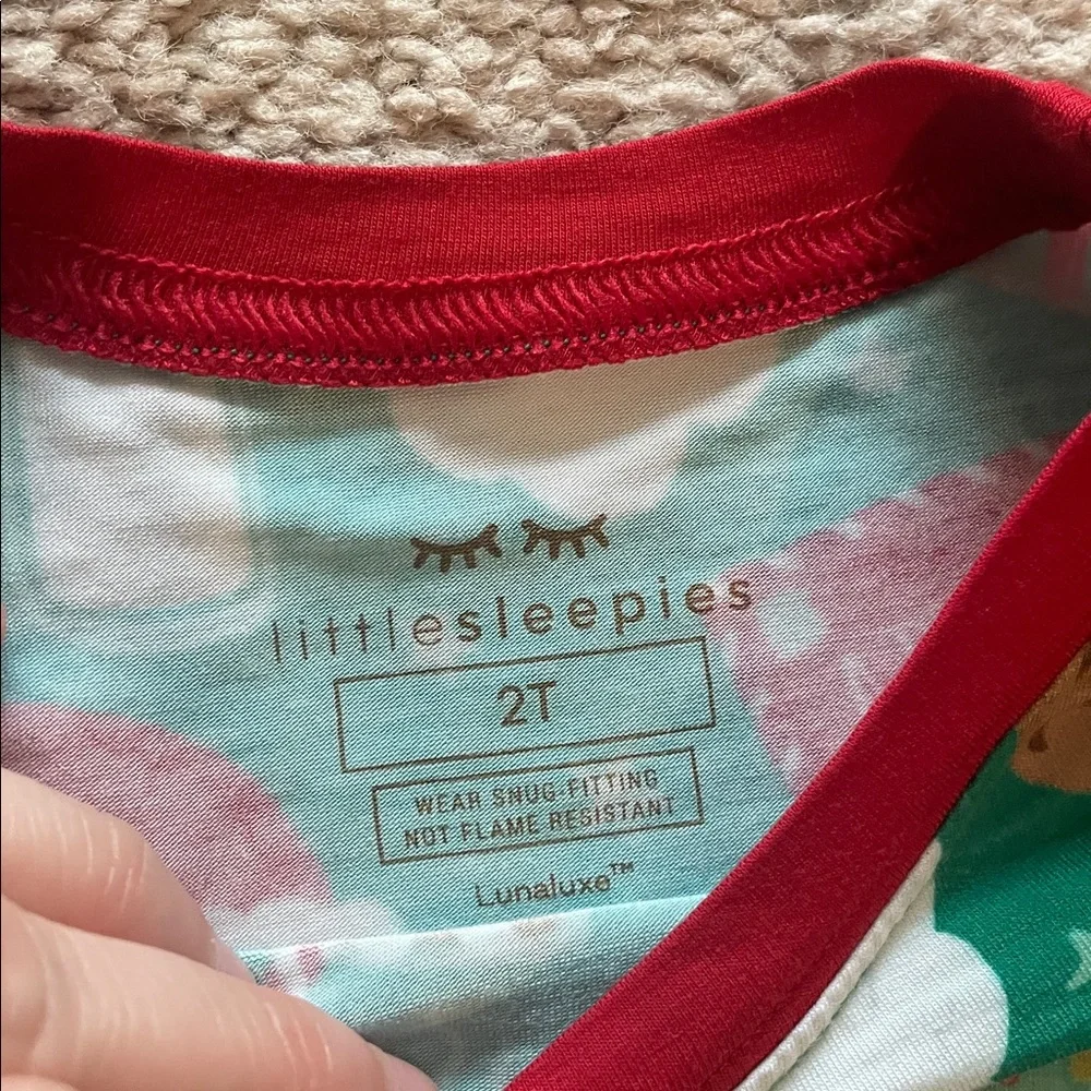 EUC Little Sleepies Christmas Pajama Set - Picture 3 of 7